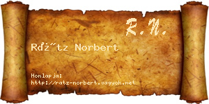 Rátz Norbert névjegykártya