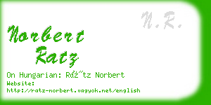 norbert ratz business card